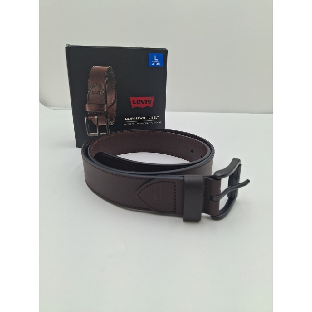Levi's Mens Leather Belt Brown Size Large 38-40 1908714